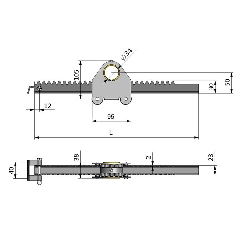 High Quality Custom Gear Rack and Pinion for Greenhouse
